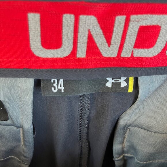 Under Armour Men's Golf  Shorts Size 34 Dark Navy Button/Zip Closure Athleisure - Picture 6 of 11